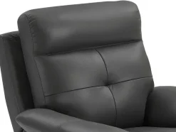 Vente-unique Relaxfauteuil-Relaxfauteuil Van Grijs Leer Vineta