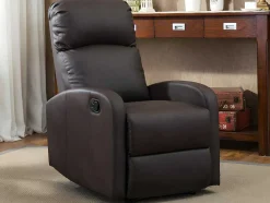 Vente-unique Relaxfauteuil-Relaxfauteuil Van Kunstleer Isao - Zwart