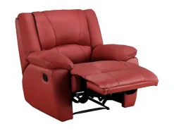 Vente-unique Relaxfauteuil-Relaxfauteuil Van Leer Aroma - Rood