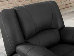 Vente-unique Relaxfauteuil-Relaxfauteuil Van Leer Aroma - Zwart