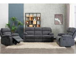 Vente-unique Relaxfauteuil-Relaxfauteuil Van Stof Tolzano - Antraciet