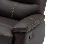 Vente-unique Relaxbanken Met Manuele Relaxfunctie-Relaxhoekbank Met Hoek Links Van Bruin Kunstleer Canby