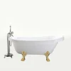 ELITESHOPPING Vrijstaand Bad Op Pootjes-Retro Vrijstaand Bad 170 X 80 Cm Met Gouden Pootjes Marigold