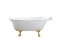ELITESHOPPING Vrijstaand Bad Op Pootjes-Retro Vrijstaand Bad 170 X 80 Cm Met Gouden Pootjes Marigold
