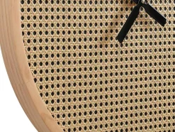 OZAIA Wandklok-Rieten Wandklok - D60 Cm - Mdf En Hout - Naturel - Fietra
