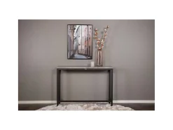 Venture Home Sidetable-Rise Sidetable 30X110 Cm Beton Decor, Zwart.