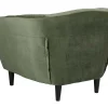 Vente-unique Fauteuil Met Holle Rugleuning-Rita Fauteuil Bosgroen, Rubberhout Zwart.