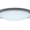 EPIKASA Aanbiedingen: Woonaccessoires-Rocky Plafondlamp, Cement, Chroom, 45X45X10 Cm,