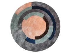 OZAIA Woonkamertapijt-Rond Tapijt Van Getuft Viscose Met Geometrisch Patroon Janjivy - 4000 G/M - D120 Cm