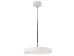 OZAIA Hanglamp-Ronde Design-Hanglamp Met Ledverlichting Van Metaal - D45 Cm - Wit - Vaughan
