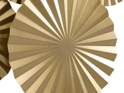 OZAIA Decoratieve Wandplaat-Ronde Metalen Wanddecoratie - B118 X H71 Cm - Goudkleurig - June
