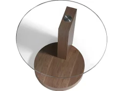 Angel Cerda Bijzettafel-Ronde Notenhouten Hoektafel 2036