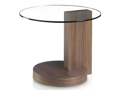 Angel Cerda Bijzettafel-Ronde Notenhouten Hoektafel 2036