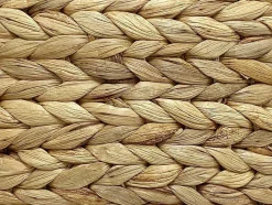 Vente-unique Poef-Ronde Poef In Licht, Natuurlijk Rotan Meviso