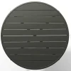 MYLIA Tuinset-Ronde Tuintafel D110 Van Metaal - Donkergrijs - Mirmande