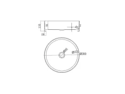 Shower & Design Wastafel-Ronde Wastafel Om Te Plaatsen - Geborsteld Koper - 38 Cm - Dechatel