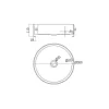 Shower & Design Wastafel-Ronde Wastafel Om Te Plaatsen - Geborsteld Metaal - 38 Cm - Dechatel