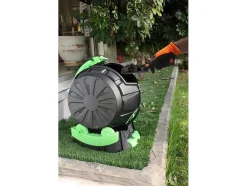 Vente-unique Tuinopslag-Roterende Compostbak Van 50 Liter Met Opvangbak - L49 X B44 X H57 - Recycool