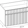 Vente-unique Wastafelmeubel-Roze Hangmeubel Met Strepen Voor Onder Wastafel Met Plank - 80 Cm - Satara