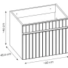 Vente-unique Wastafelmeubel-Roze Hangmeubel Onder Wastafel Met Strepen - 60 Cm - Satara