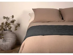 Vente-unique Beddengoed-Sally Sprei 80X150Cm Antraciet.