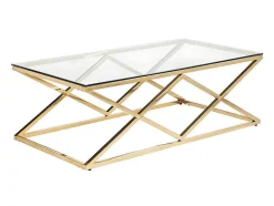 PASCAL MORABITO Salontafel-Salontafel Charlotte - Gehard Glas En Staal - Goudkleurig - Van