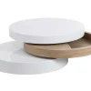 Vente-unique Salontafel-Salontafel Met Draaiblad Janita - Mdf - Eik En Wit