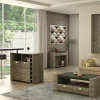 Vente-unique Salontafel-Salontafel Meteorite - 2 Laden - Mdf Blad Met Granieteffect