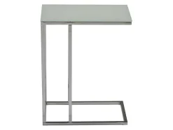Vente-unique Bijzettafel-Salontafel Nelio - Gehard Glas - Wit