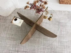 Vente-unique Salontafel-Salontafel Van Gehard Glas - Naturel En Transparant - Aysun