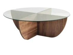 Vente-unique Salontafel-Salontafel Van Gehard Glas - Naturel En Transparant - Aysun