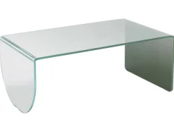 Vente-unique Salontafel-Salontafel Van Gehard Glas - Transparant En Groen - Kinami