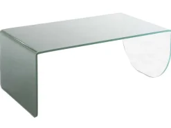 Vente-unique Salontafel-Salontafel Van Gehard Glas - Transparant En Groen - Kinami