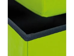 Vente-unique Opbergaccessoire-Sanne Opbergdozen Voetenbank Met Deksel, Groen.
