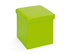 Vente-unique Opbergaccessoire-Sanne Opbergdozen Voetenbank Met Deksel, Groen.