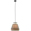 OZAIA Hanglamp-Scandinavische Rieten Hanglamp - Naturel En Warmgrijs - D35 X H120 Cm - Klaus