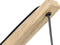 OZAIA Wandlamp-Scandinavische Wandlamp - Mangohout En Stof - D21 X H36 Cm - Licht Naturel En Beige - Paliana