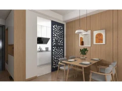 Vente-unique Scheidingswand-Scheidingswand Gegalvaniseerd Staal L88 X H245 Cm Antraciet - Verstelbare Hoogte - Jaora