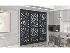 Vente-unique Scheidingswand-Scheidingswand Gegalvaniseerd Staal L88 X H245 Cm Antraciet - Verstelbare Hoogte - Jaora