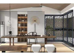 Vente-unique Scheidingswand-Scheidingswand Verzinkt Staal L88 X H245 Cm Antraciet - Verstelbare Hoogte - Tirodi