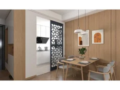 Vente-unique Scheidingswand-Scheidingswand Verzinkt Staal L88 X H245 Cm Antraciet - Verstelbare Hoogte - Lateri