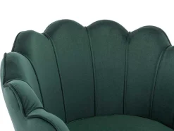 PASCAL MORABITO Fauteuil Stof Fluweel / Suedine-Schelpvormige Fauteuil Van Spargroen Velours Dandelion - Van