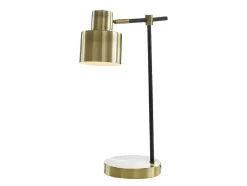 OZAIA Lamp-Schemerlamp Met Vintage-Stijl Anticaire - Ijzer - 26 X 15 X 45 Cm - Goudkleurig