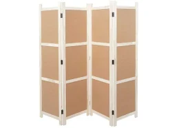 Vente-unique Kamerscherm-Scherm Mcw-G52, Bruin, 4 Panelen 166X160Cm