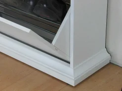 Vente-unique Schoenenkast-Schoenenkast Wit Venetie Met 3 Kleppen.