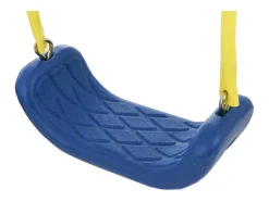 Vente-unique Spel Voor Buiten-Schommel Met Glijbaan Voor Kinderen - Metalen Frame - Buitenspeeltuin Voor Kinderen Van 3 Tot 8 Jaar - Geel