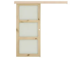 Vente-unique Schuifdeur-Schuifdeur Acosta Met 3 Ramen - H205Xb93 Cm - Mdf