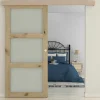 Vente-unique Schuifdeur-Schuifdeur Acosta Met 3 Ramen - H205Xb83Cm - Natuurlijk Mdf