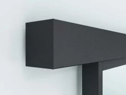Vente-unique Schuifdeur-Schuifdeur In Gehard Glas - Mat Zwart - H205Cm X B73Cm - Artisto