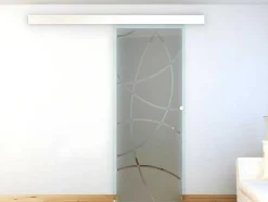 Vente-unique Schuifdeur-Schuifdeur In Opbouw Heidi - H205 X L83 Cm - Gehard Glas